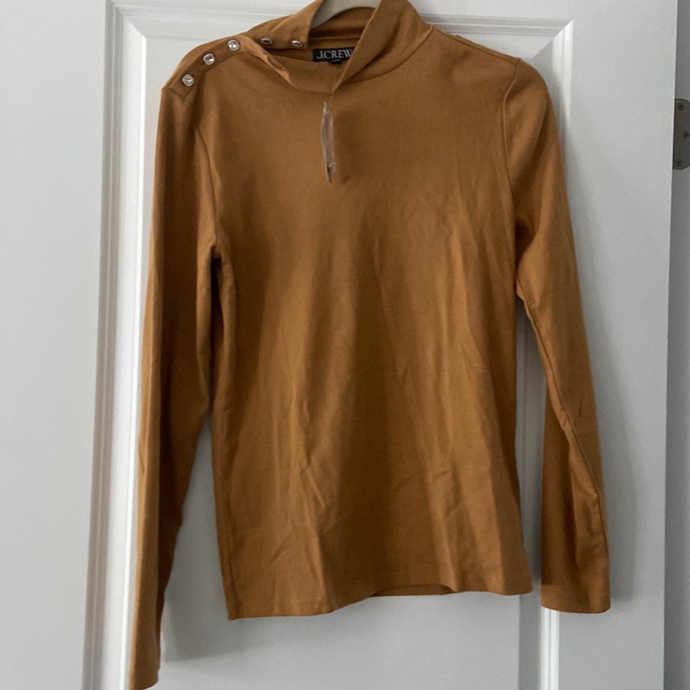 New Jcrew tan long sleeve top